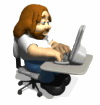 Мъж пишешщ на компют